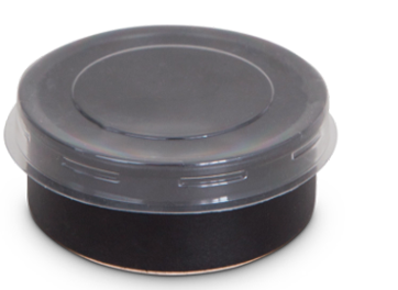 Ceramic container with a plastic lid